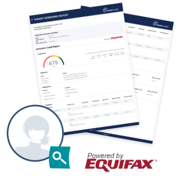 FrontLobby Credit Check Image with Powered by Equifax logo